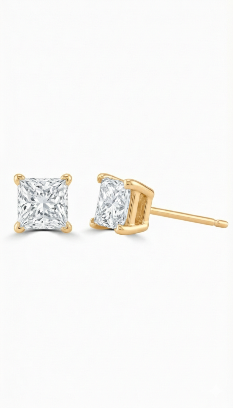 Khushoka Pitara – Princess Cut Diamond Set - Fiona Diamonds - Fiona Diamonds