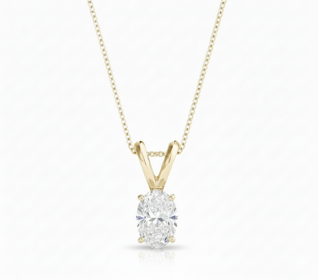 Khushoka Pitara – Oval Cut Diamond Set - Fiona Diamonds - Fiona Diamonds