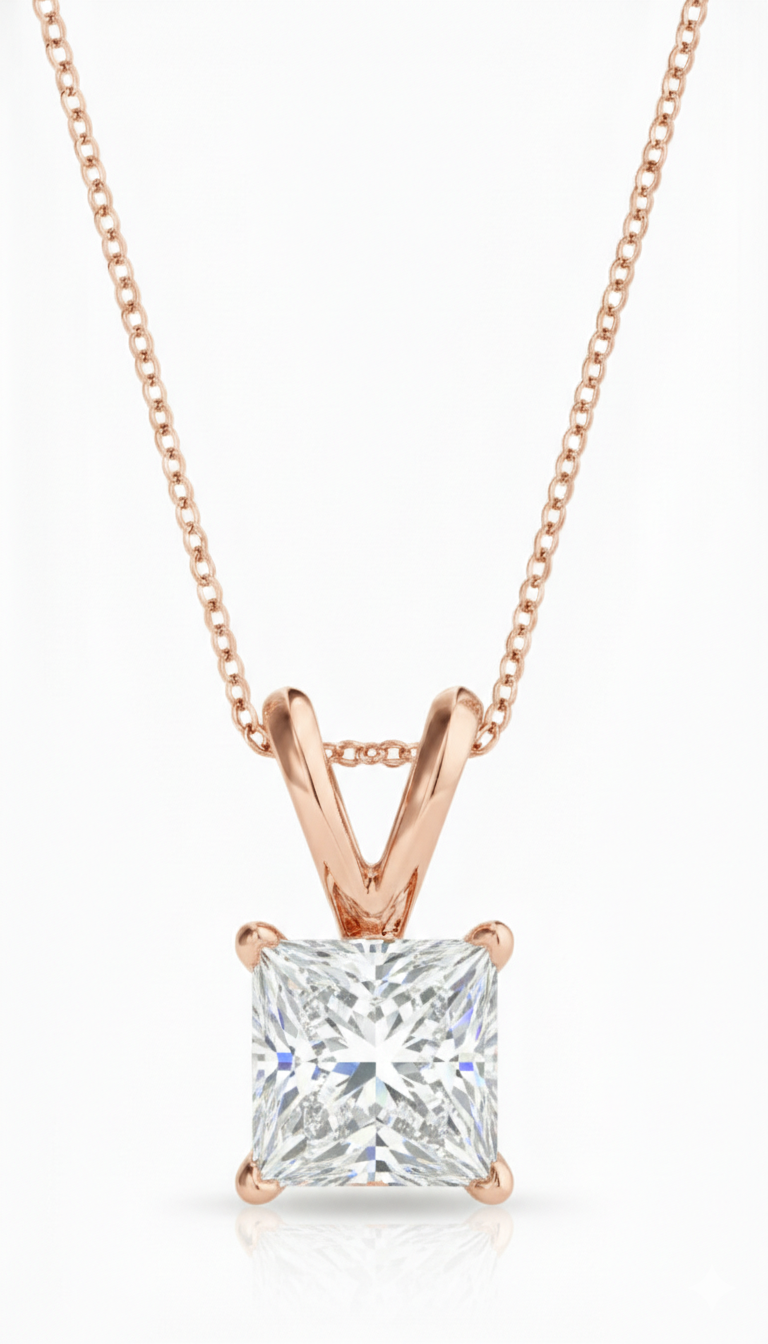 Khushoka Pitara – Princess Cut Diamond Set - Fiona Diamonds - Fiona Diamonds