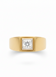 Fayelith 1ct Princess Lab Diamond Classic Solitaire Ring in 14K Yellow Gold by Fiona Diamonds