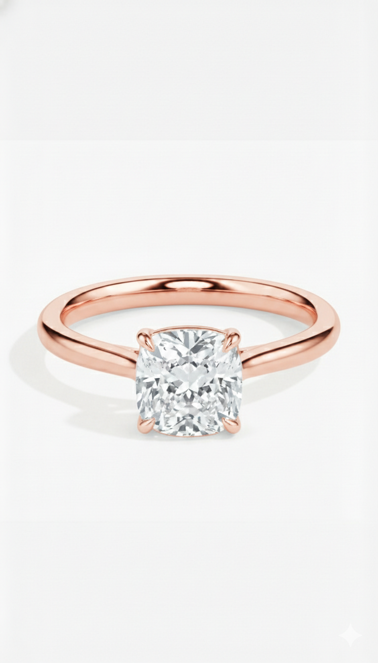 Khushoka Pitara – Cushion Cut Diamond Set - Fiona Diamonds - Fiona Diamonds
