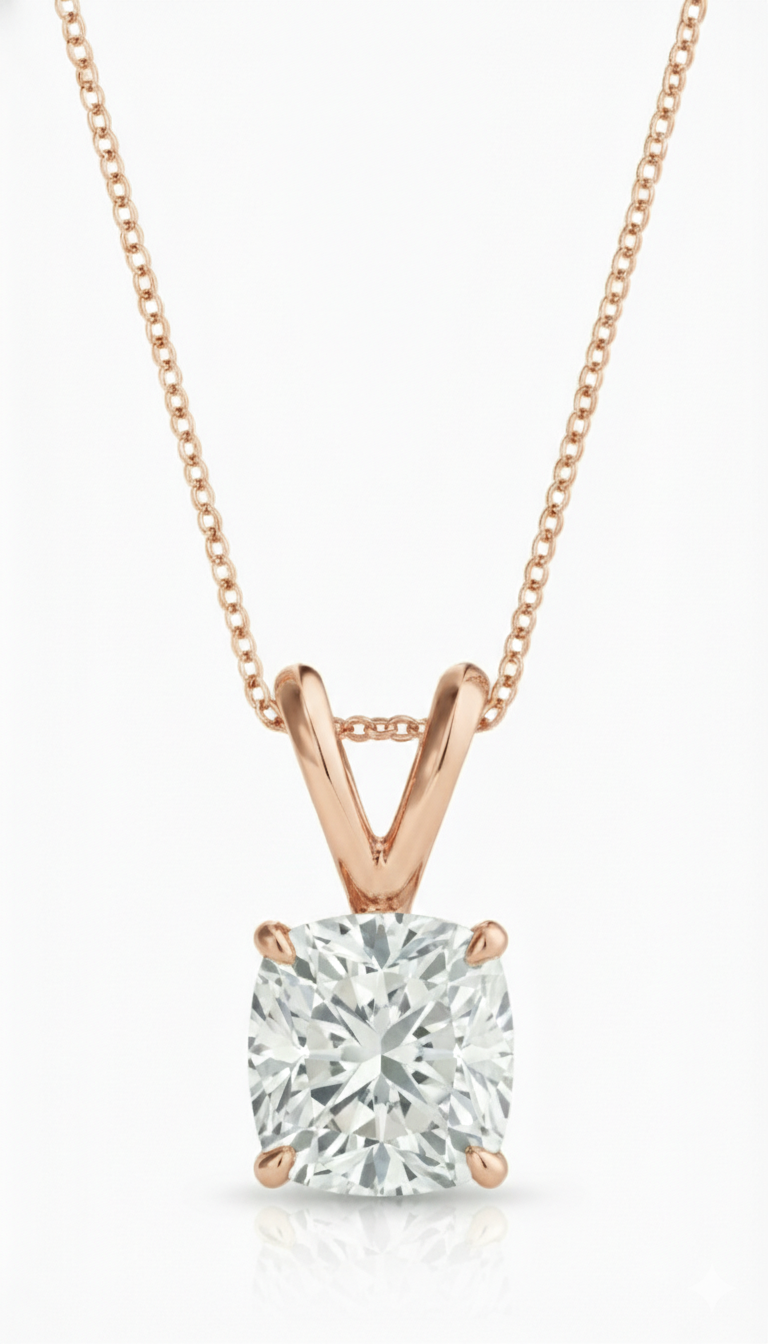Khushoka Pitara – Cushion Cut Diamond Set - Fiona Diamonds - Fiona Diamonds