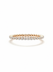 Isariel Round Lab Diamond Eternity Ring in 14K Rose Gold by Fiona Diamonds
