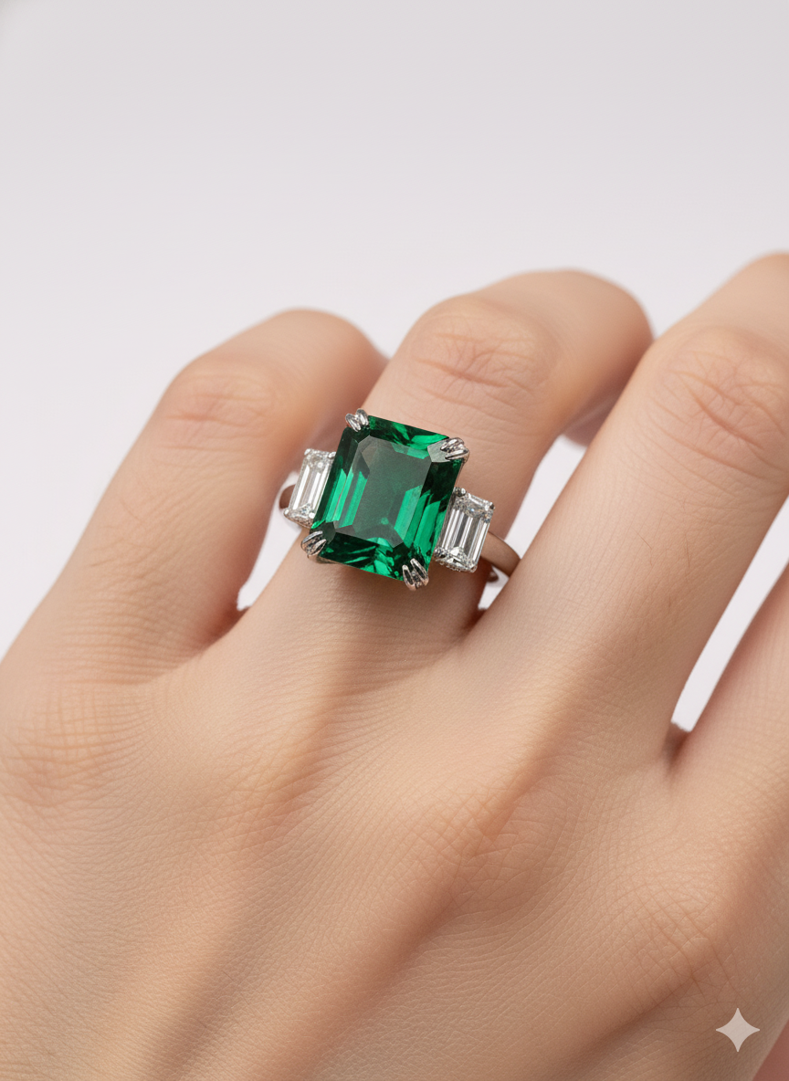 Lyra Lab Diamond Three Stone Ring - Fiona Diamonds - Fiona Diamonds
