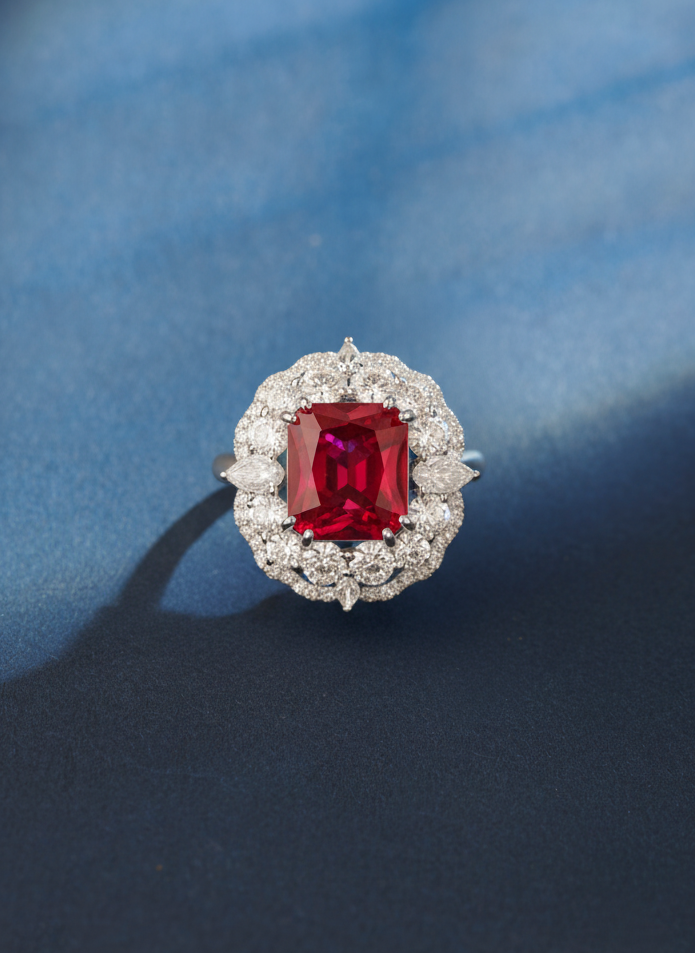 Halcyon Lab Diamond Ring - Modern & Radiant - Fiona Diamonds - Fiona Diamonds