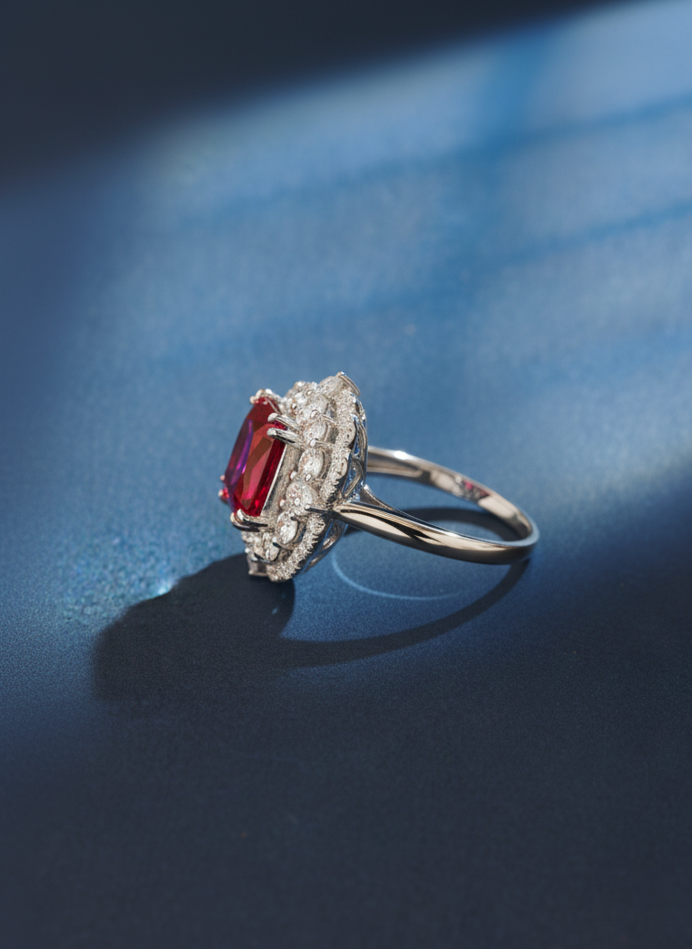 Halcyon Lab Diamond Ring - Modern & Radiant - Fiona Diamonds - Fiona Diamonds