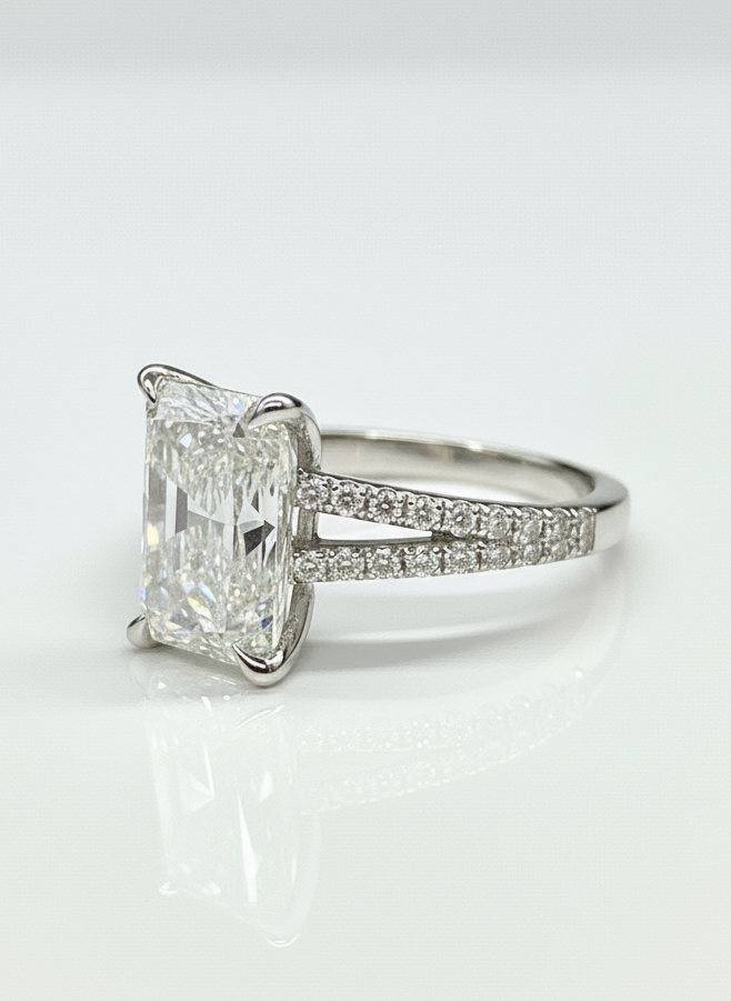 Fantasy 2ct Lab Grown Diamond Ring - Radiant & Chic - Fiona Diamonds - Fiona Diamonds