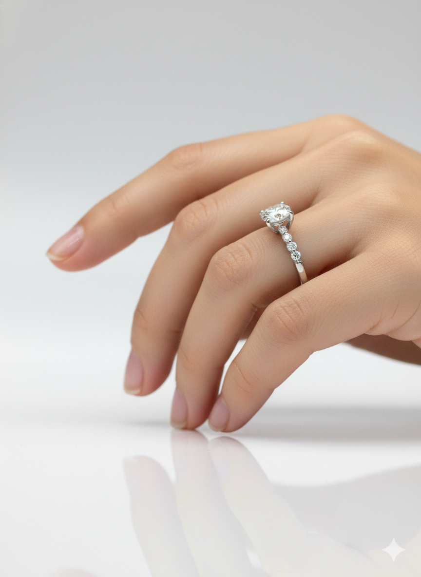 Inspire 1.32ct Lab Grown Diamond Ring - Radiant & Sophisticated - Fiona Diamonds - Fiona Diamonds