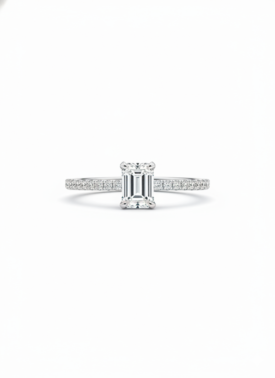 QuantaPulse Lab Grown Diamond Ring - Radiant & Elegant - Fiona Diamonds - Fiona Diamonds