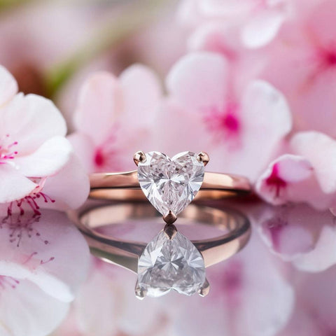 Heart Shape Wedding Ring Carat Lab Grown Heart Shaped Diamond