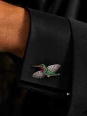 Buy Flying Hummingbird Lab Diamond Cufflink | Fiona Diamonds