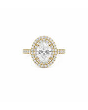 Vorynth 95 Pointer Lab Diamond Halo Ring