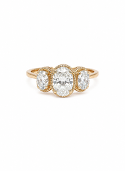 Infinite Oath 69 Pointer Lab Diamond Three Stone Ring