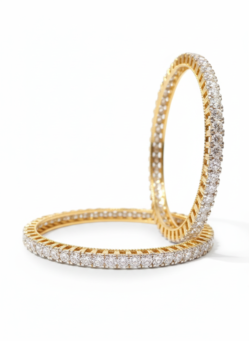 Zanvielle Lab Diamond Bangle - Radiant Elegance