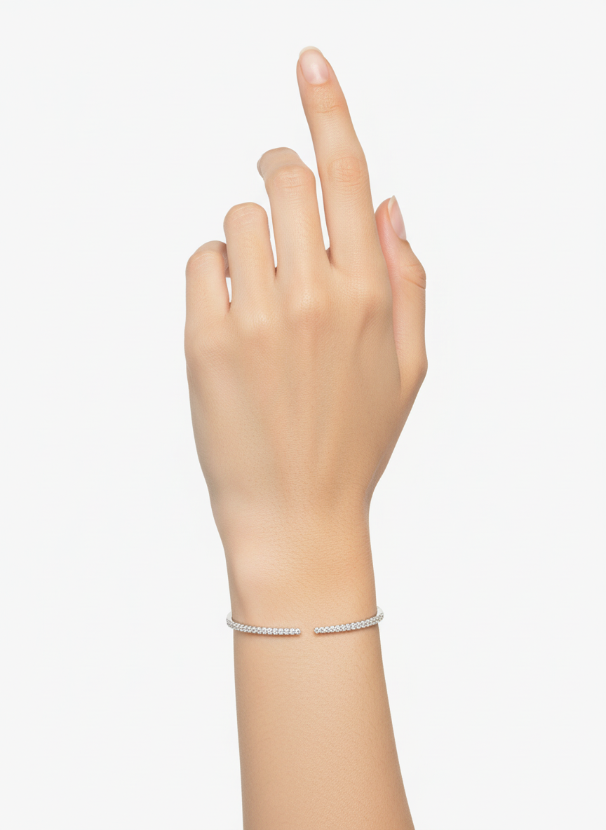 Enalya Lab Diamond Bangle – Sculpted in Grace