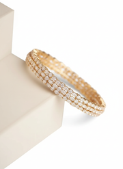 Anne of Brittany Lab Diamond Bangle - Classic Royal Charm