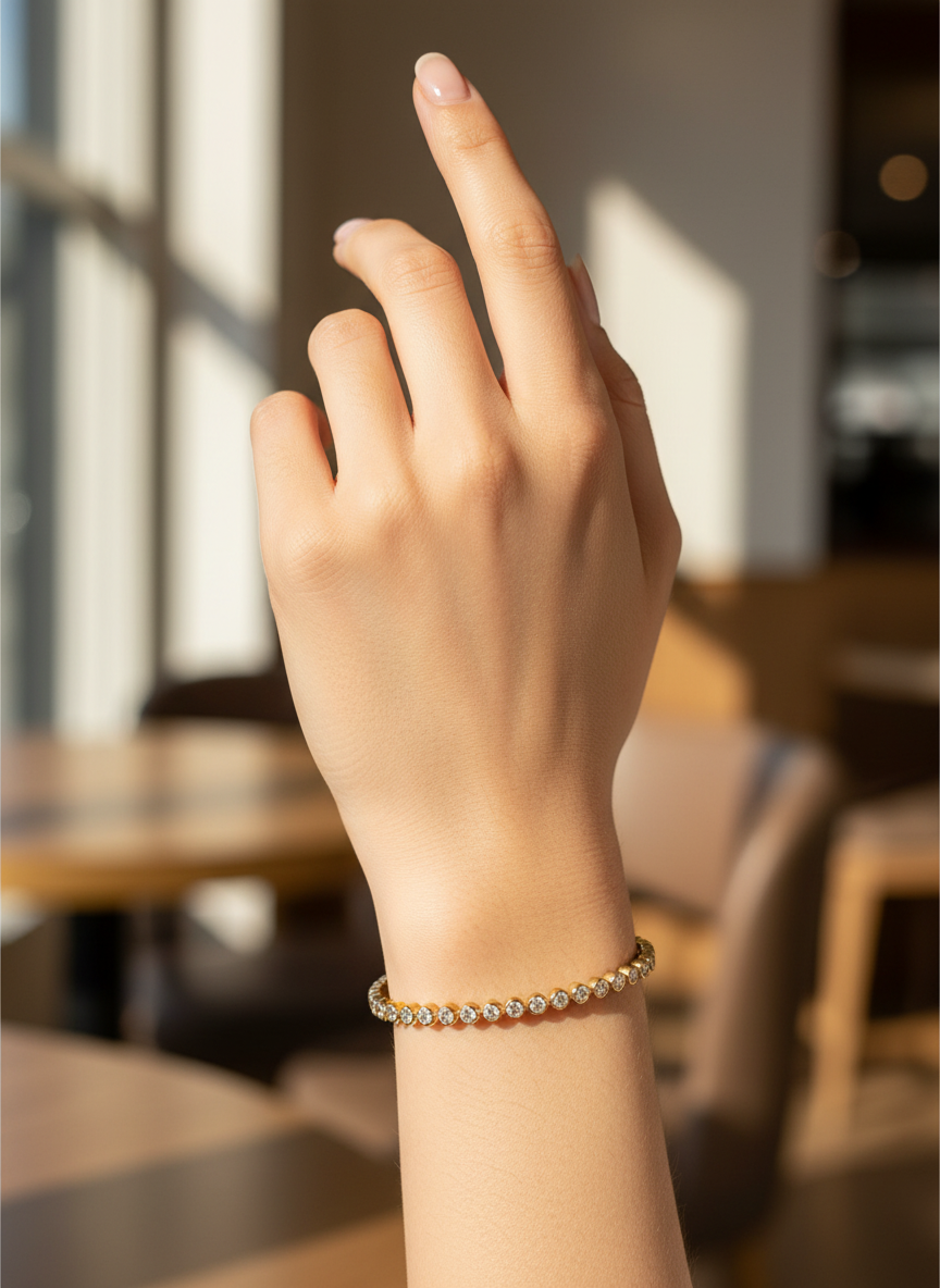 Shining Thread 10 Pointer Lab Diamond Bracelet