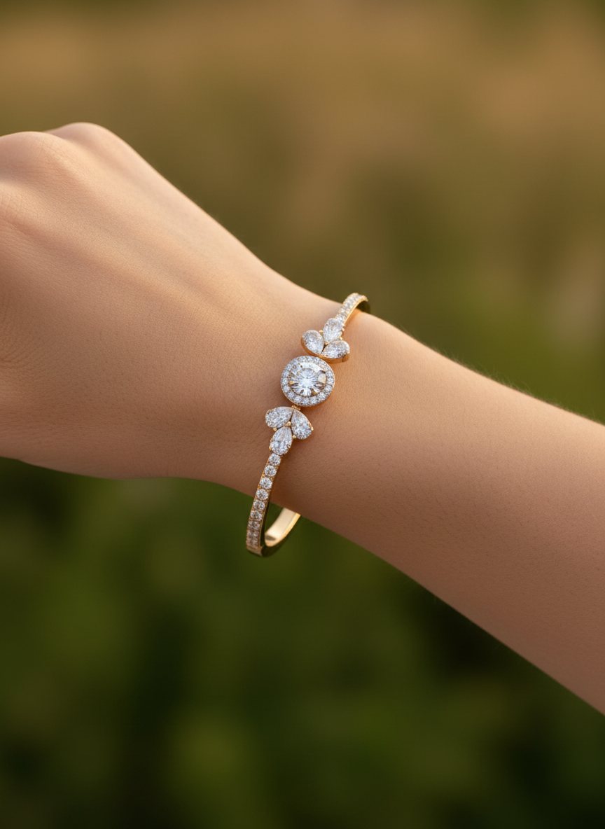 Pear & Round Lab Diamond Bracelet