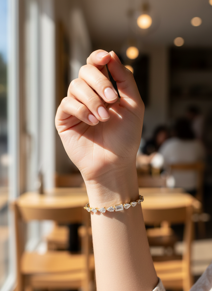 Radiant Bloom Lab Diamond Bracelet