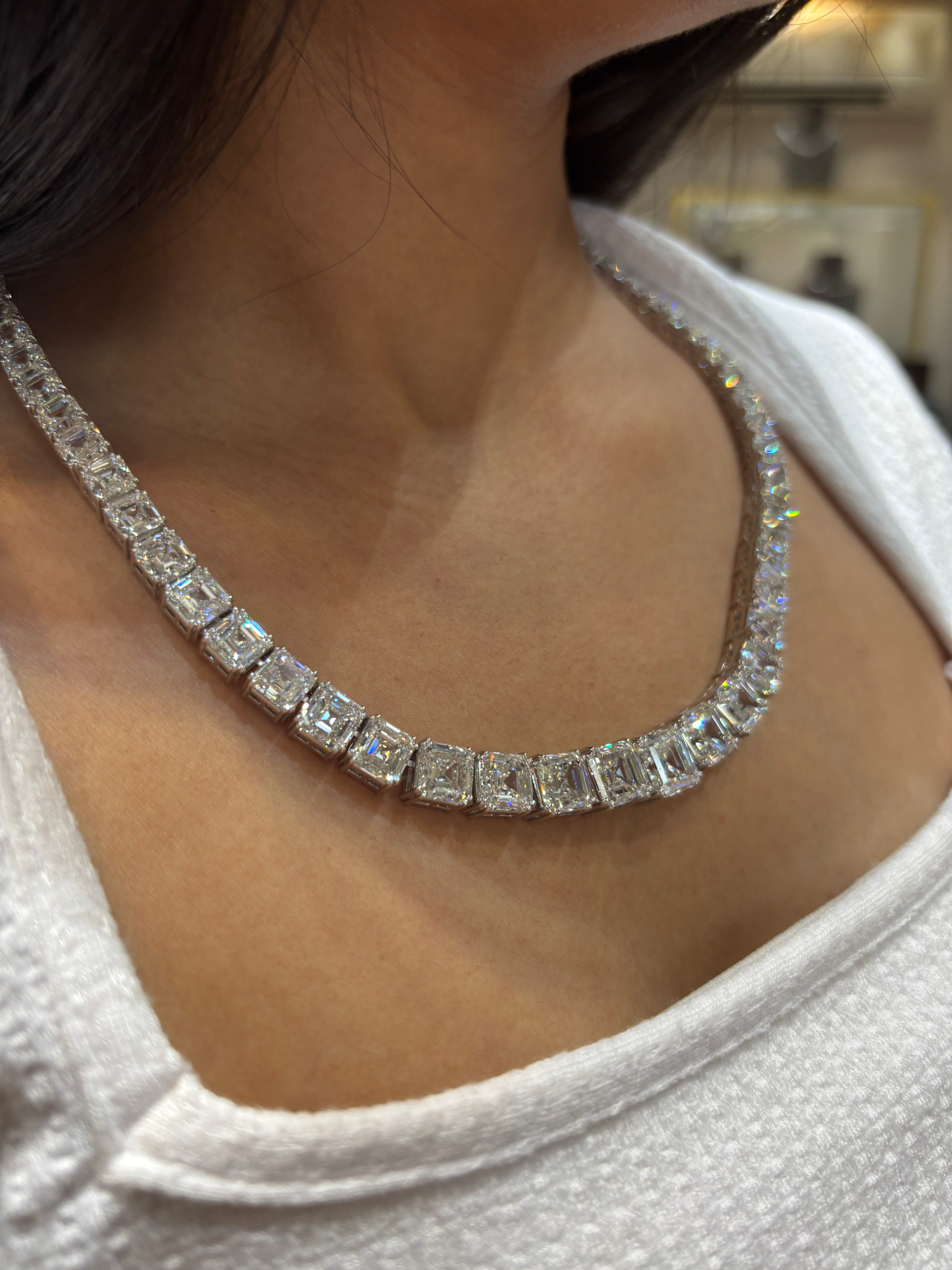 Thalindra Lab Diamond Necklace - Graceful Sophistication - Fiona Diamonds - Fiona Diamonds