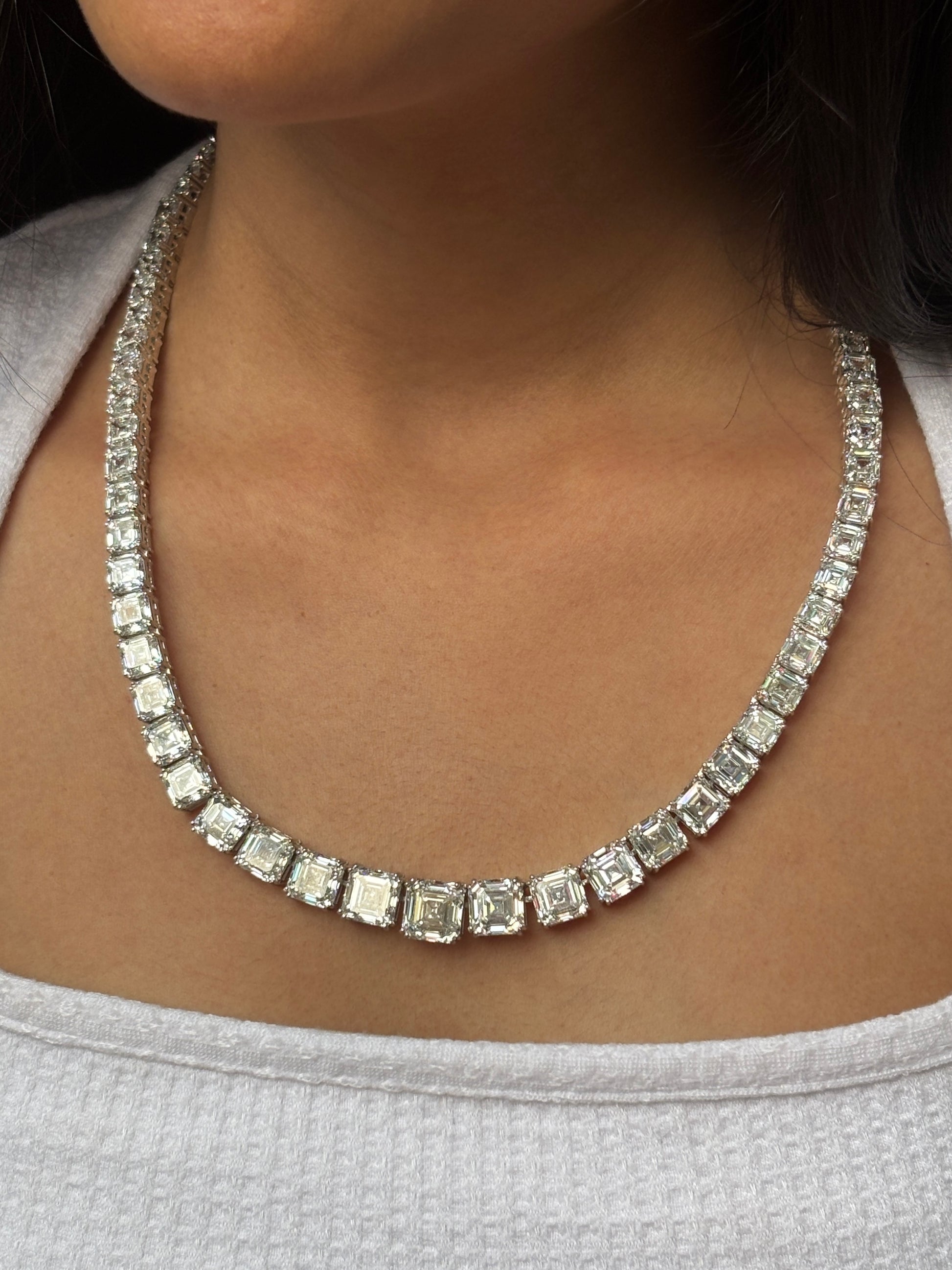 Thalindra Lab Diamond Necklace - Graceful Sophistication - Fiona Diamonds - Fiona Diamonds