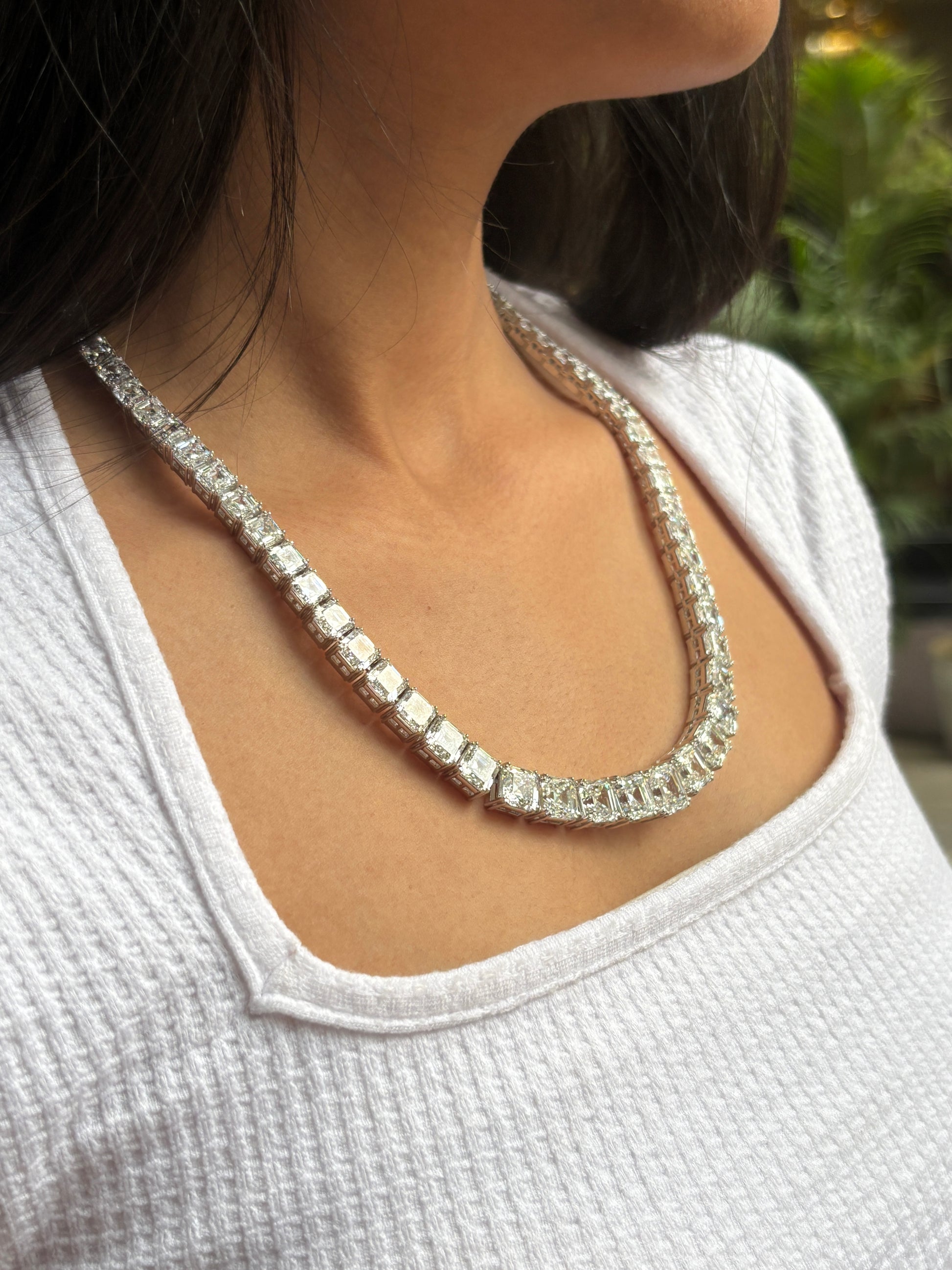 Thalindra Lab Diamond Necklace - Graceful Sophistication - Fiona Diamonds - Fiona Diamonds