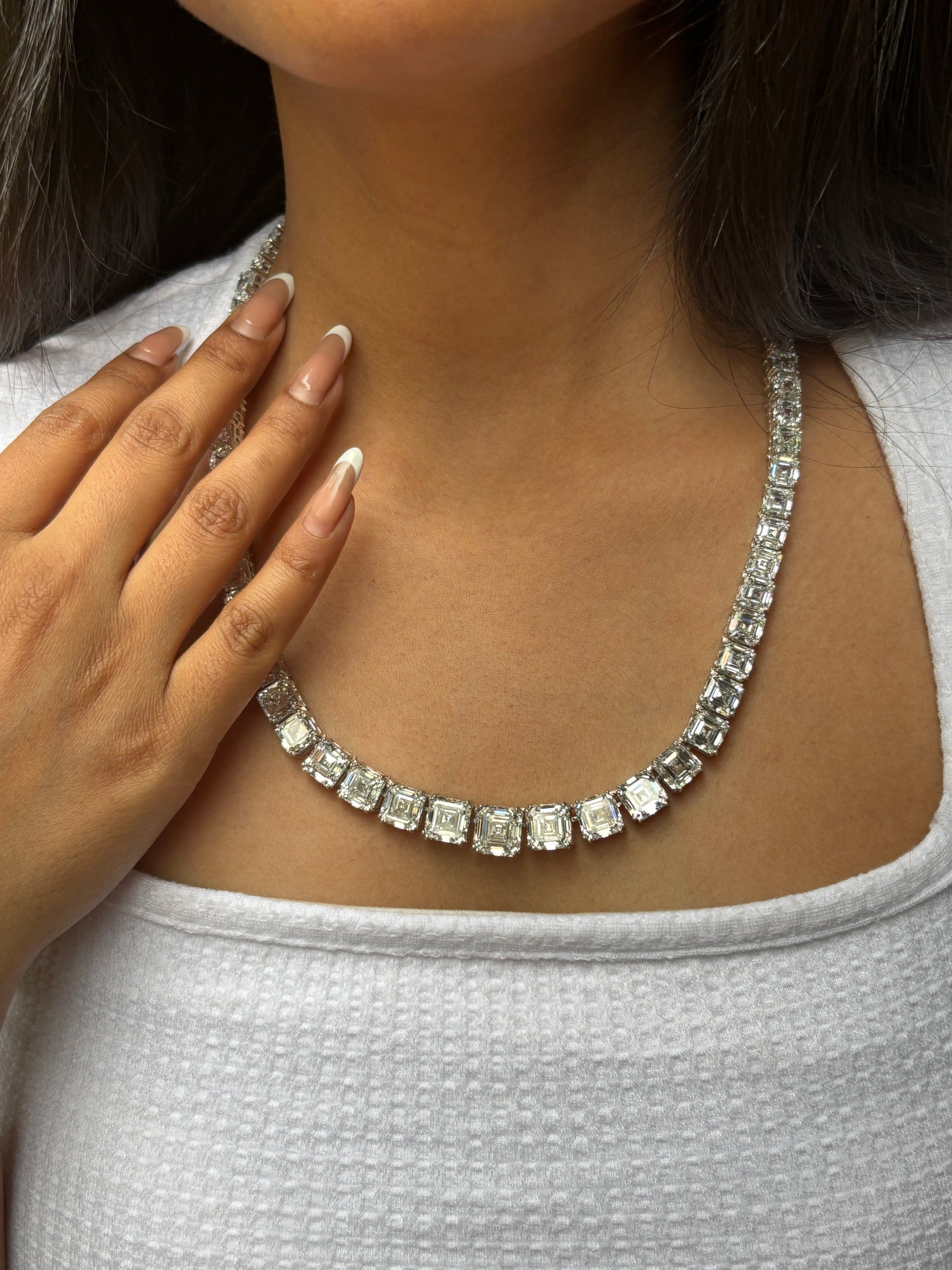 Thalindra Lab Diamond Necklace - Graceful Sophistication - Fiona Diamonds - Fiona Diamonds