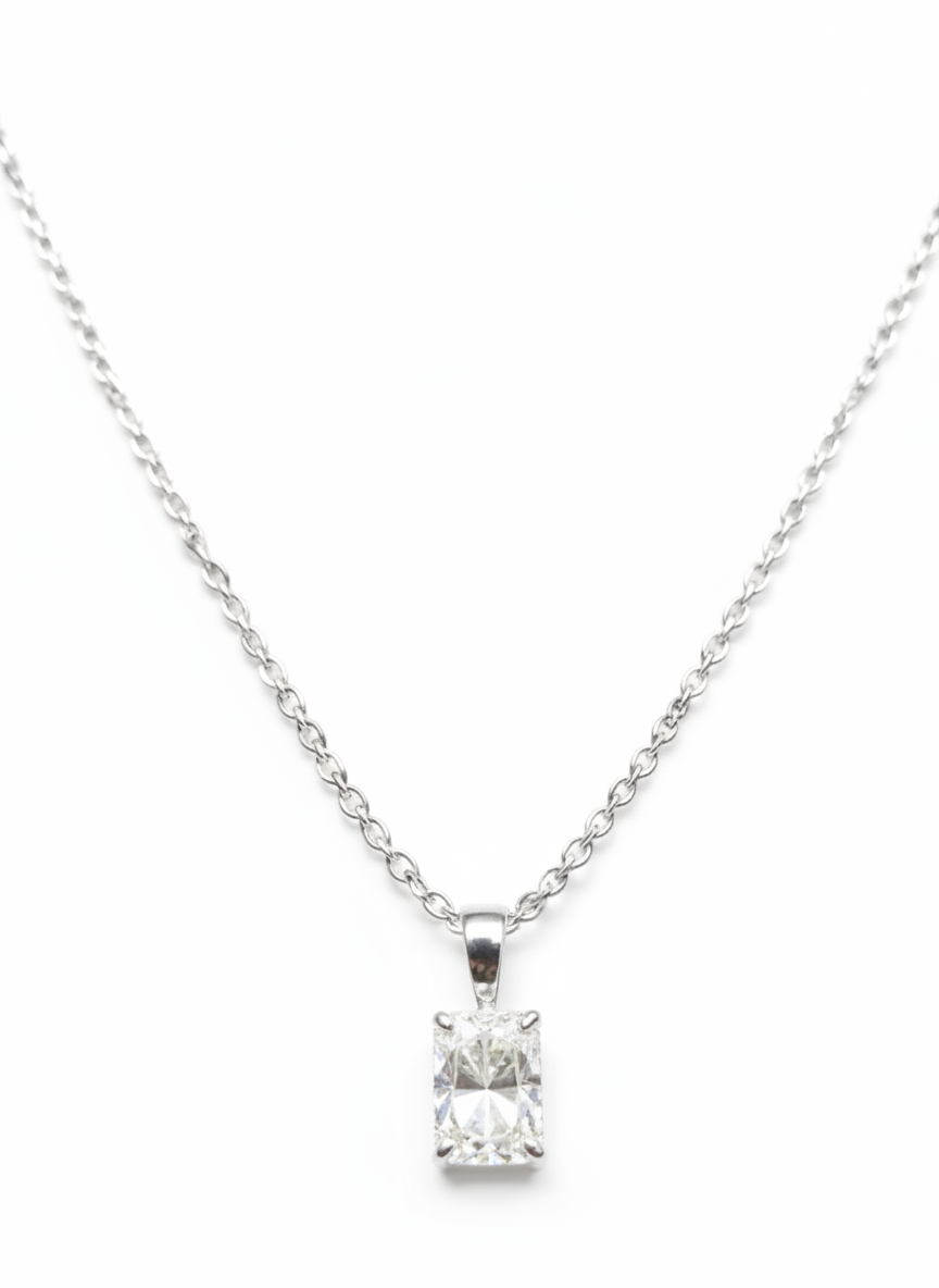 72 Pointer Radiant Zena Charm Lab Diamond Pendant