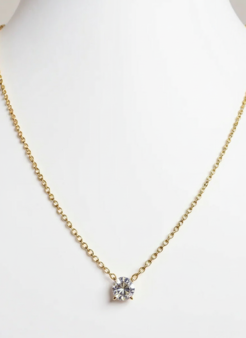 50 Pointer Round Elan Drift Lab Diamond Pendant