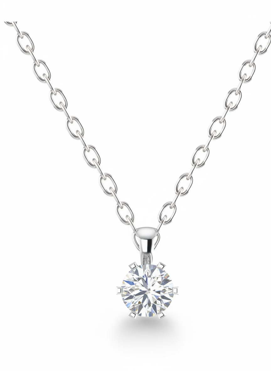 Tynelle 3ct Lab Diamond Pendant – Graceful & Chic