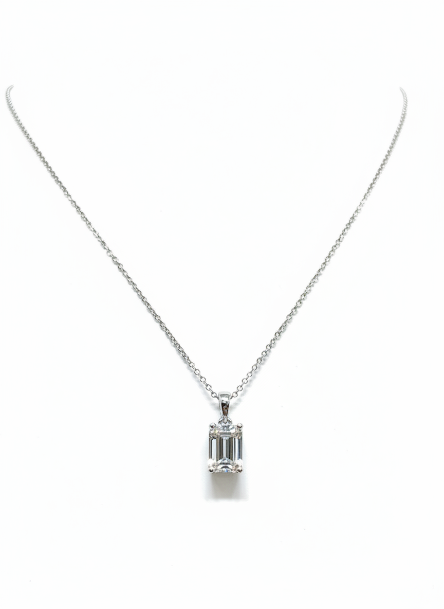 3ct Emerald Lab Diamond Pendant