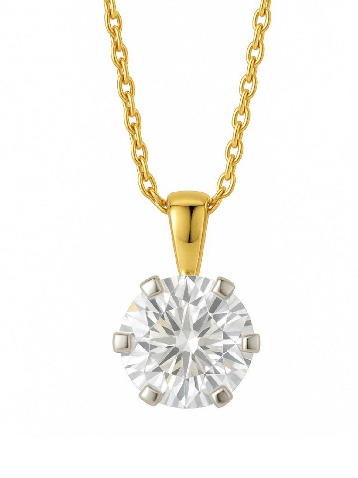Nebulora 1.06ct Round Solitaire Lab Diamond Pendant - Majestic & Eco-Friendly