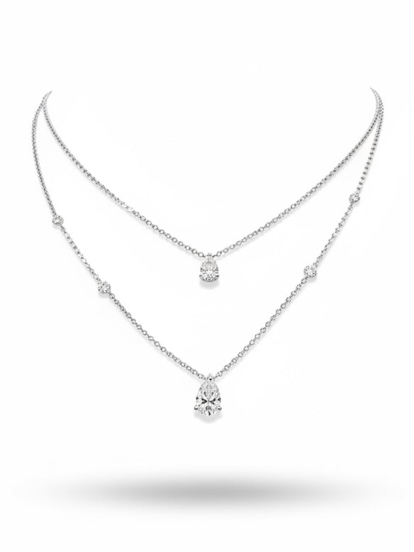 Amethyst Lab Diamond Pendant - Radiant Elegance