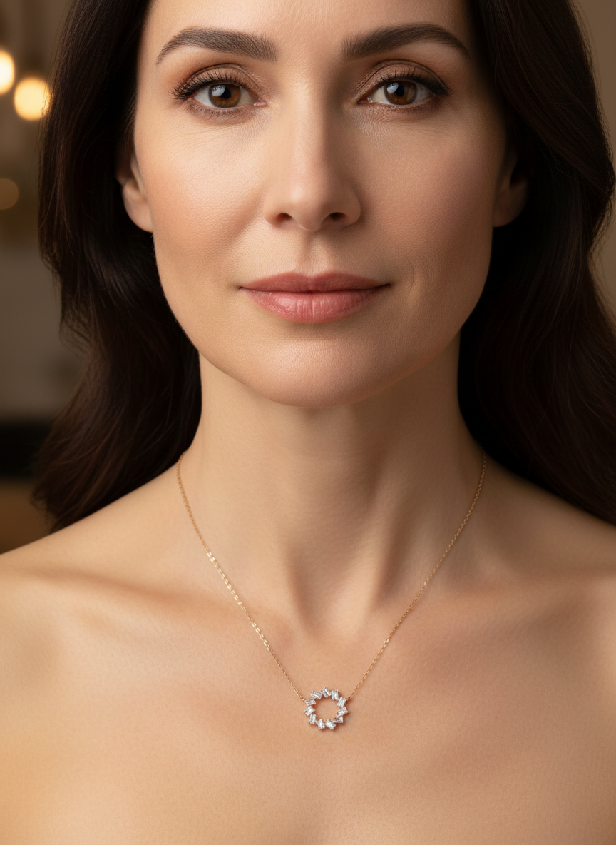 Yueqin Lab Diamond Pendant – Moonlight Muse