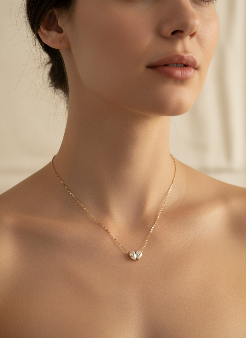 Zoey Leaf Lab Diamond Pendant