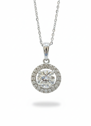 2ct Round Orvyn Shade Lab Diamond Pendant - Fiona Diamonds - Fiona Diamonds