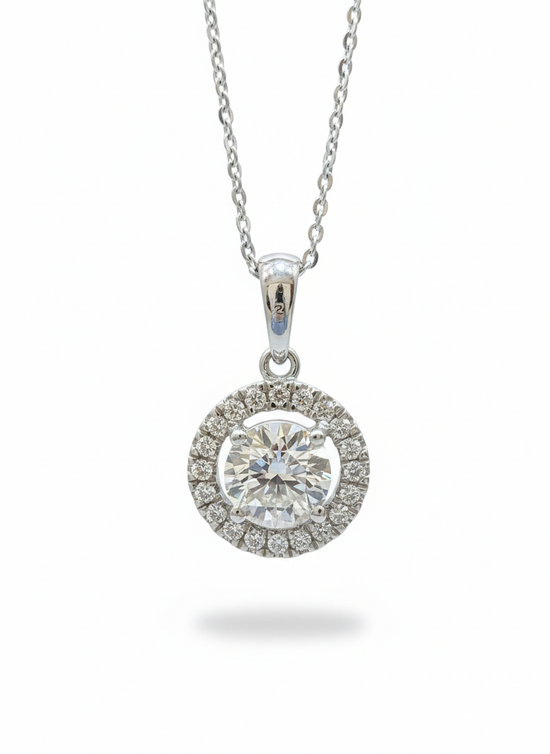 2ct Round Orvyn Shade Lab Diamond Pendant