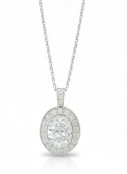 3ct Oval Ysolde Flash Lab Diamond Pendant - Fiona Diamonds - Fiona Diamonds