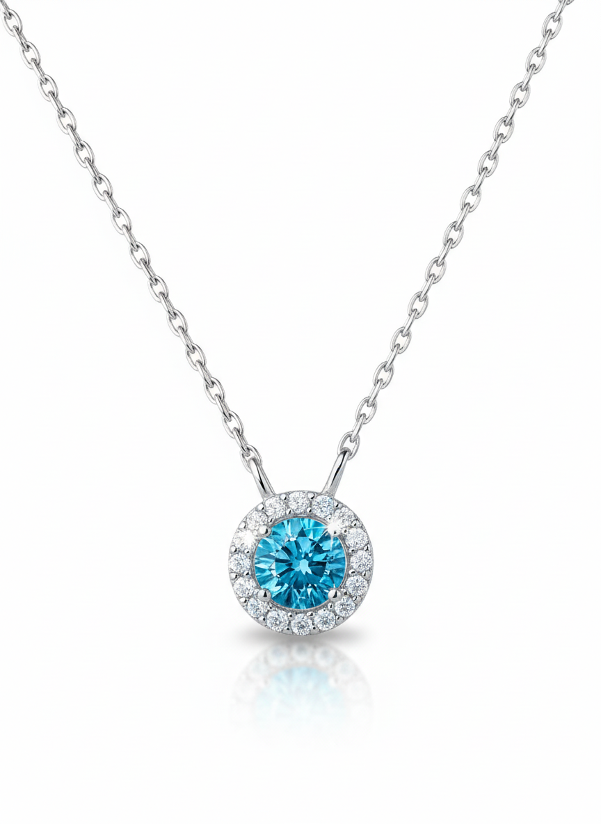 Caixia 1ct Lab Diamond Pendant - Delicate Radiance - Fiona Diamonds - Fiona Diamonds