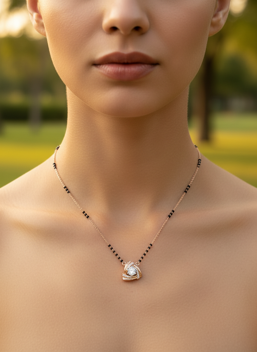 Serene Horizon Lab Diamond Mangalsutra - Fiona Diamonds - Fiona Diamonds