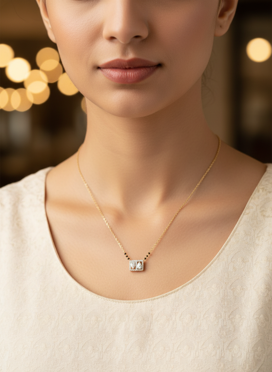 Celestial Mirage Lab Diamond Mangalsutra