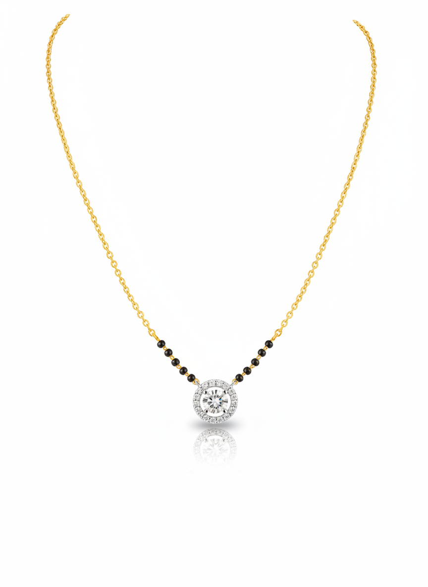 Grace Lab Diamond Mangalsutra - Fiona Diamonds - Fiona Diamonds