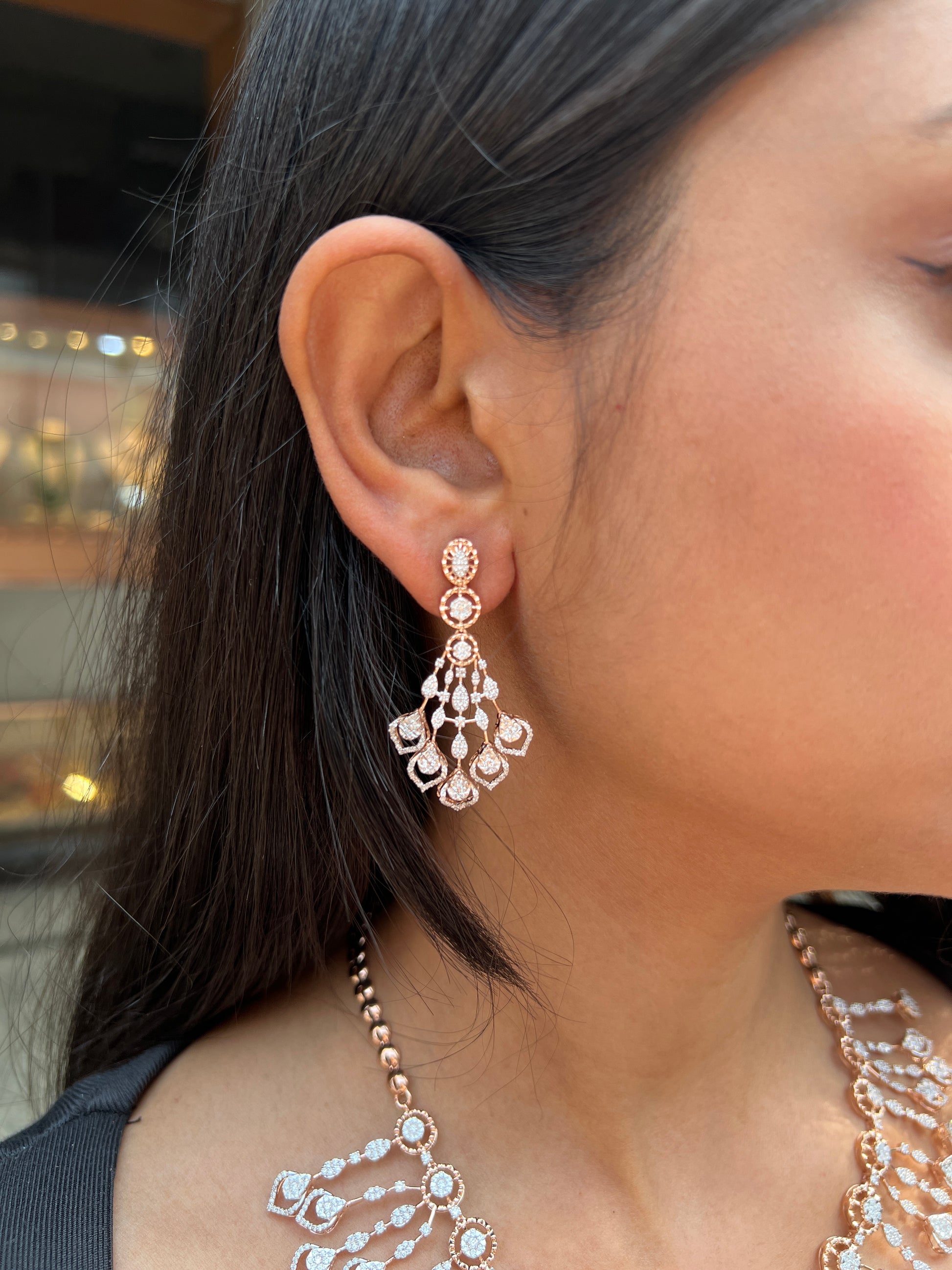 Lyria Lab Grown Diamond Necklace Set – Radiant & Unique - Fiona Diamonds - Fiona Diamonds