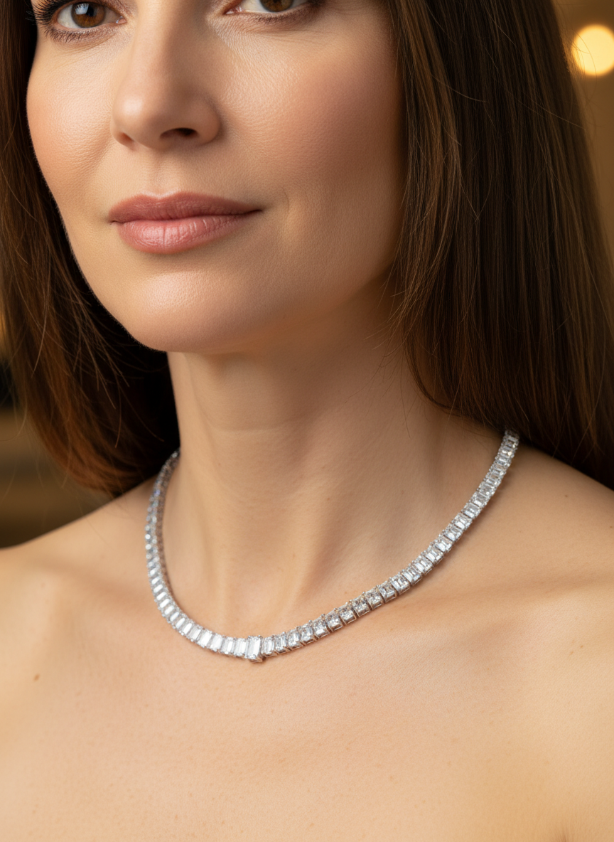 Yara Glance Lab Diamond Necklace - Fiona Diamonds - Fiona Diamonds