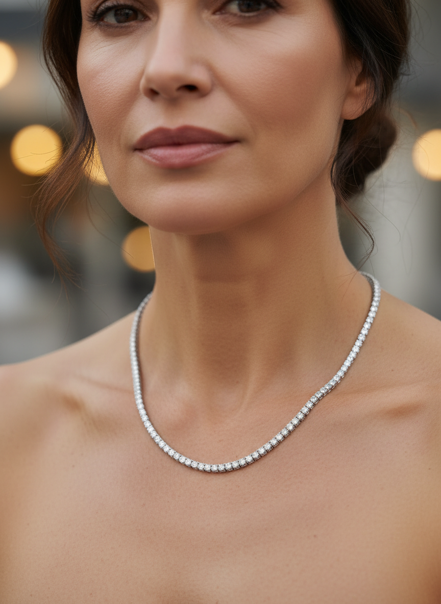 ZenNest 17 Pointer Lab Diamond Necklace - Tranquil Charm