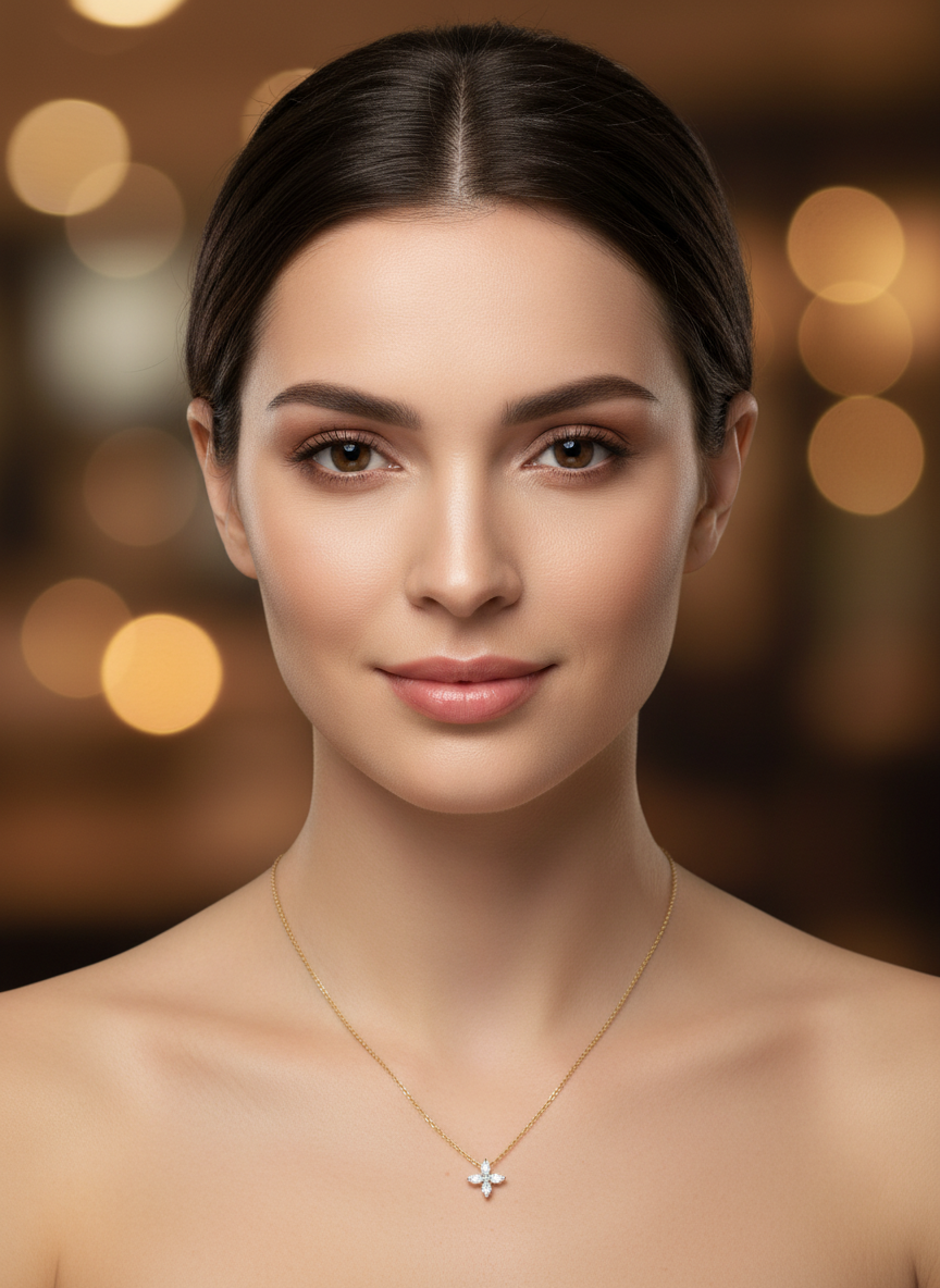 4 Marquise Lab Diamond Necklace