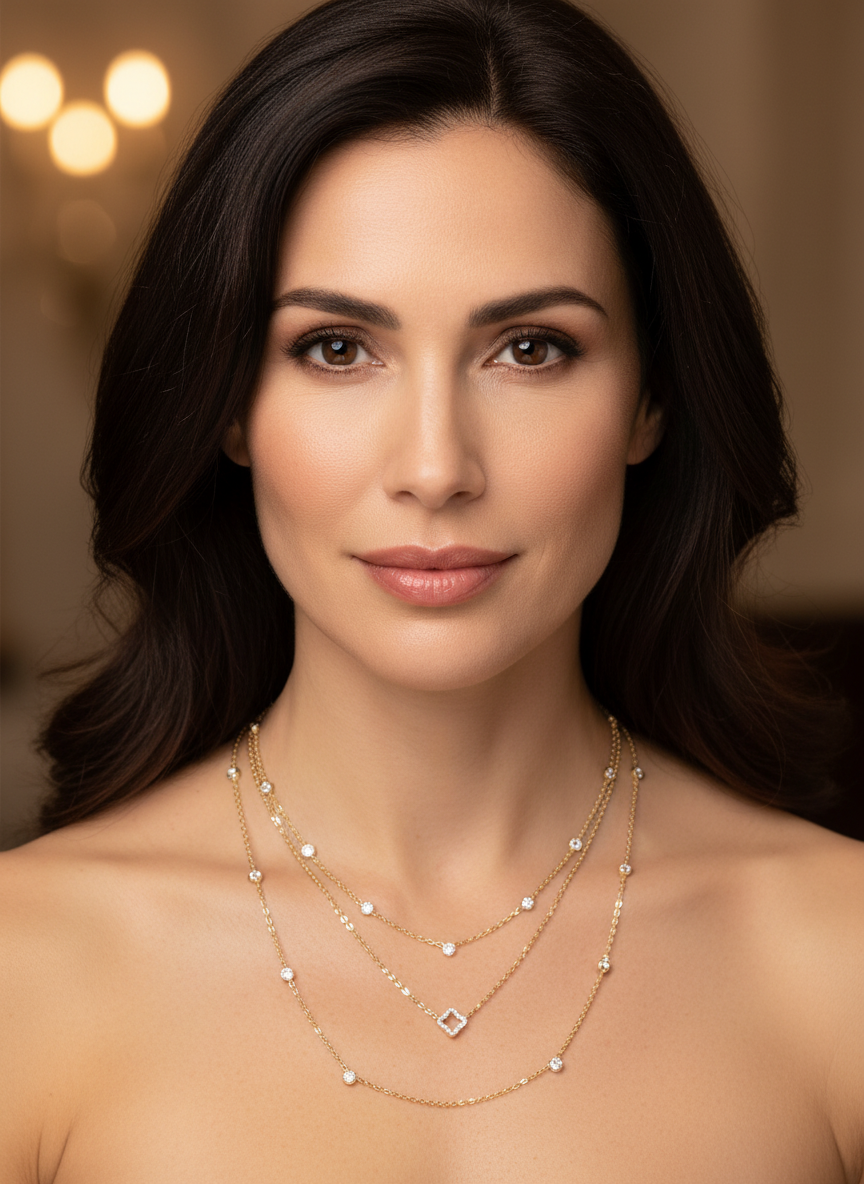 Crown Whisper Lab Diamond Necklace