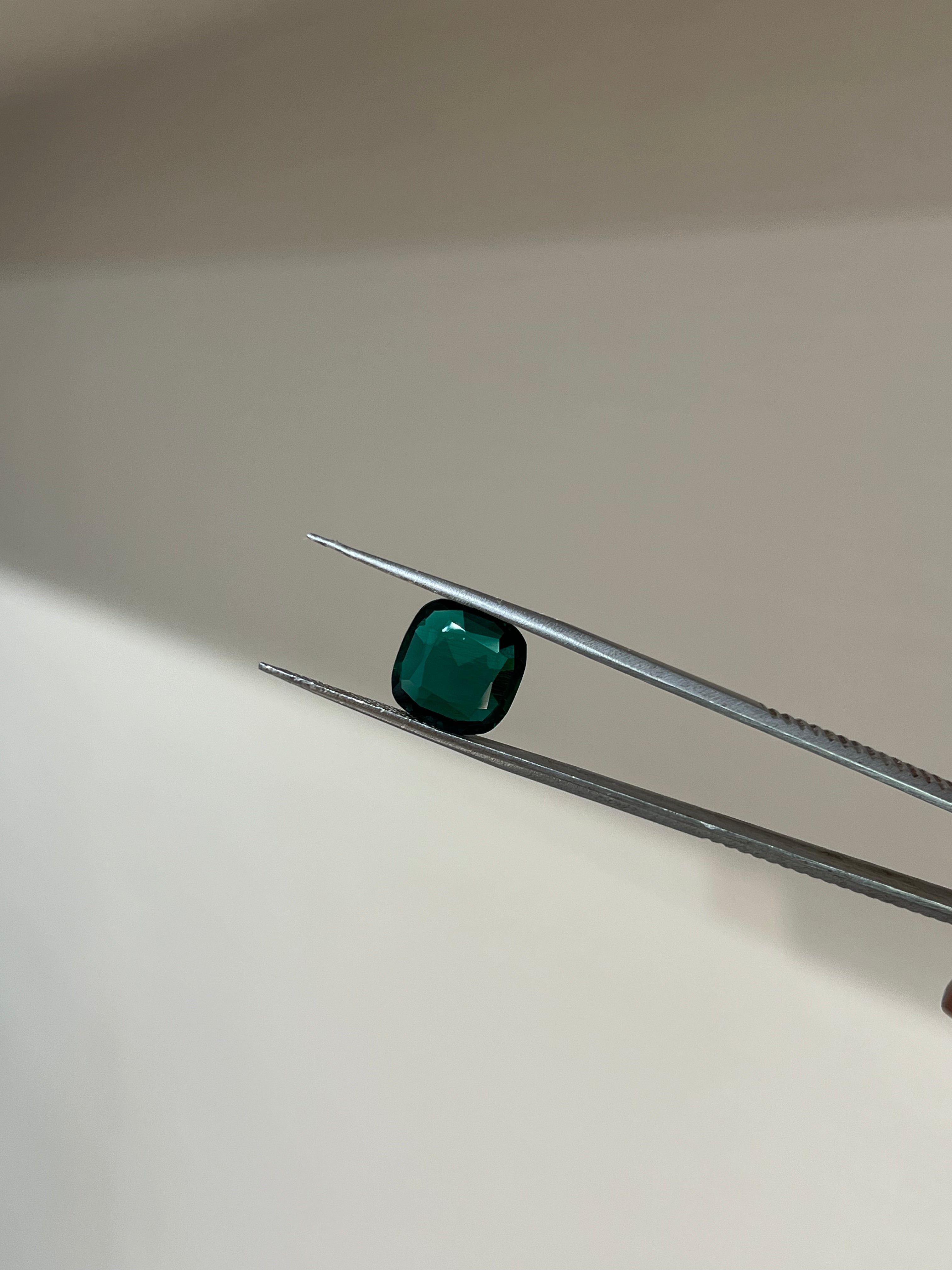 Lab Grown Zambian Emerald Cusion Shape 4.53ct | Exquisite Gemstones - Fiona Diamonds - Fiona Diamonds