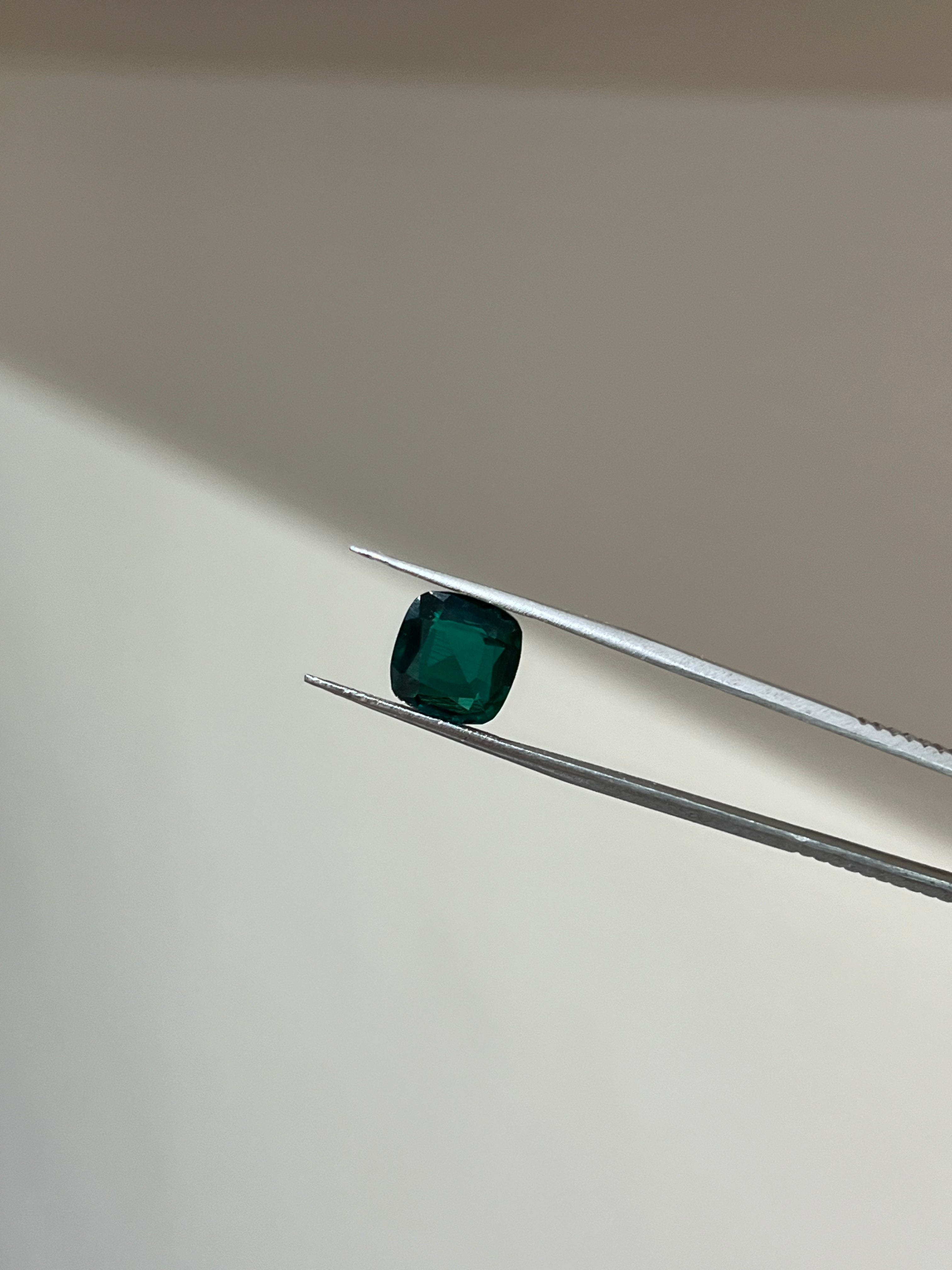 Lab Grown Zambian Emerald Cusion Shape 2.76ct | Exquisite Gemstones - Fiona Diamonds - Fiona Diamonds