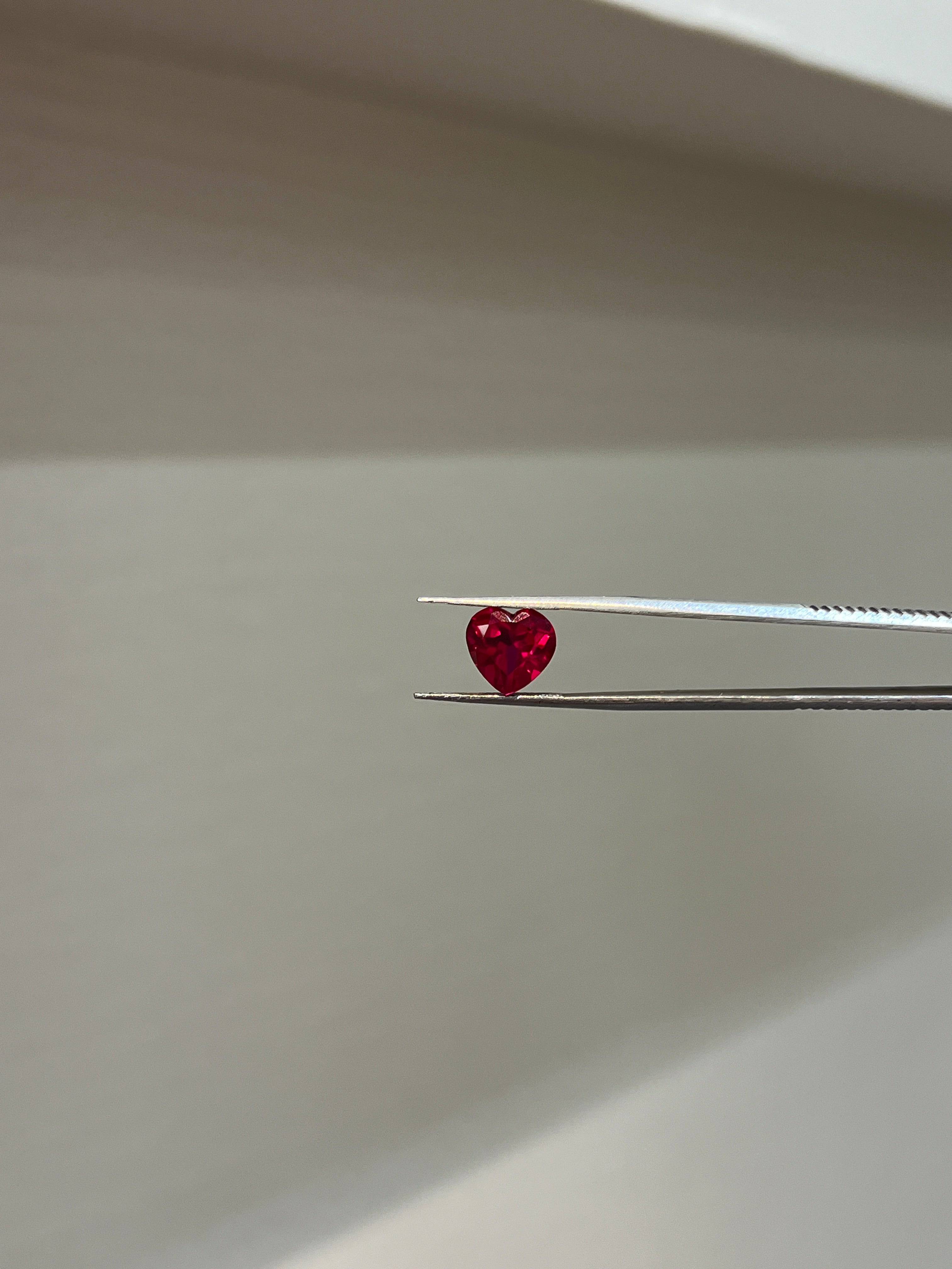 Lab Grown ruby heart Shape 4.83ct | Exquisite Gemstones - Fiona Diamonds - Fiona Diamonds